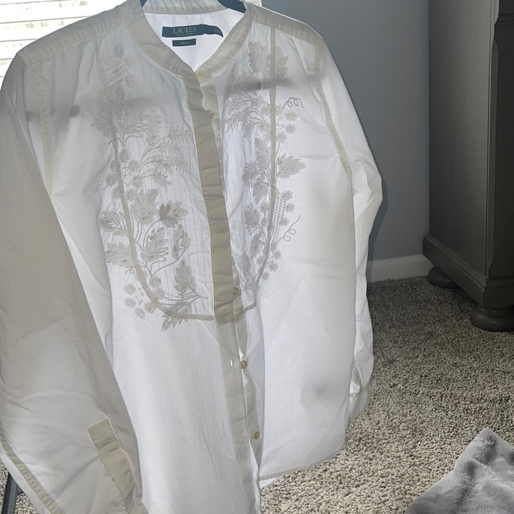 Lauren Ralph Lauren Denim blouse.